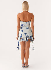 Hard To Handle Mini Dress - Acid Denim Wash